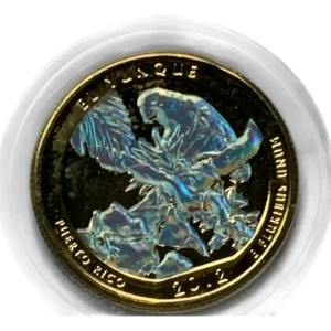 Robmar-USA-Quarter Bañado En Oro 24k Y Oleo-2012-El Yunque