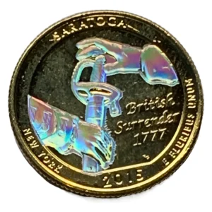 Robmar-USA-Quarter Bañado En Oro 24k Y Oleo-2015-Saratoga