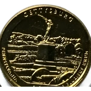 Robmar-USA-Quarter Bañado En Oro 24k-2011-N°6-Gettysburg