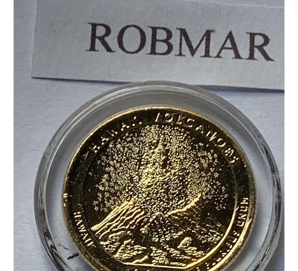 Robmar-USA-Quarter Bañado En Oro 24k-2012-N°14-Hawaii Volcano