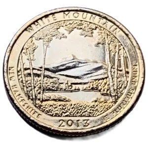 Robmar-USA-Quarter Bañado En Oro 24k-2013-N°16-White Mountain
