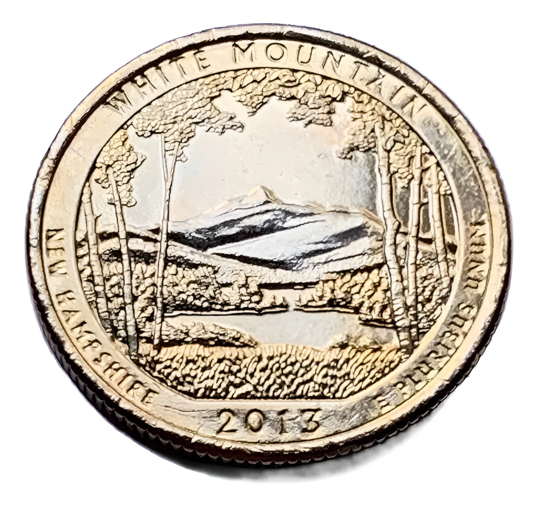 Robmar-USA-Quarter Bañado En Oro 24k-2013-N°16-White Mountain