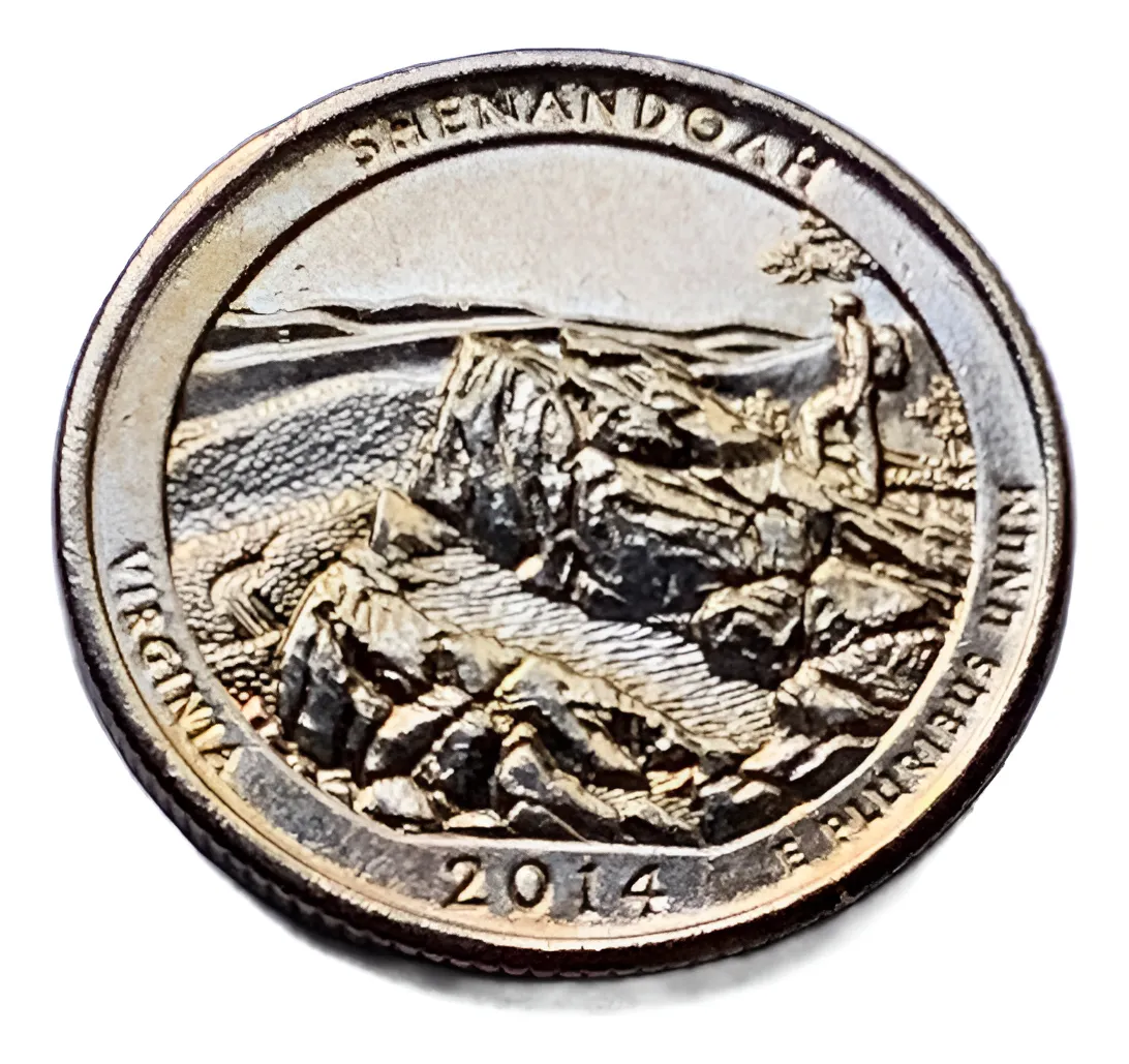 Robmar-USA-Quarter Bañado En Oro 24k-2014-N°22-Shenandoah