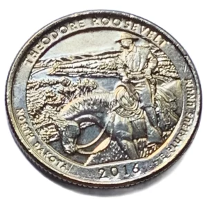 Robmar-USA-Quarter Bañado En Oro 24k-2016-N°34-theodore Roosevelt