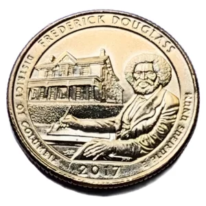 Robmar-USA-Quarter Bañado En Oro 24k-2017-N°37-Frederick Douglass