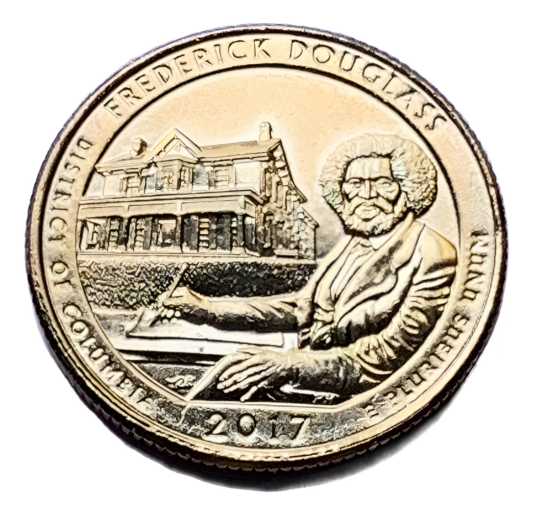Robmar-USA-Quarter Bañado En Oro 24k-2017-N°37-Frederick Douglass