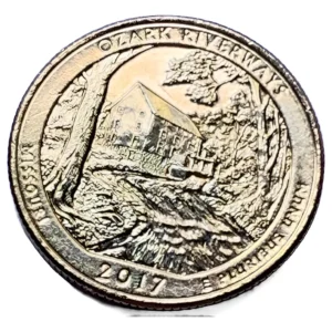 Robmar-USA-Quarter Bañado En Oro 24k-2017-N°38-Ozark Riverways