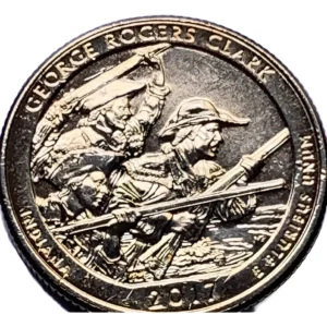 Robmar-USA-Quarter Bañado En Oro 24k-2017-N°40-George Rogers Clark