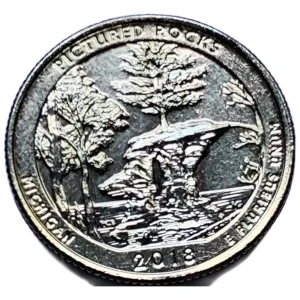 Robmar-USA-Quarter Bañado En Oro 24k-2018-N°41-Pictured Rocks