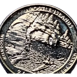 Robmar-USA-Quarter Bañado En Oro 24k-2018-N°42-Apostle Island