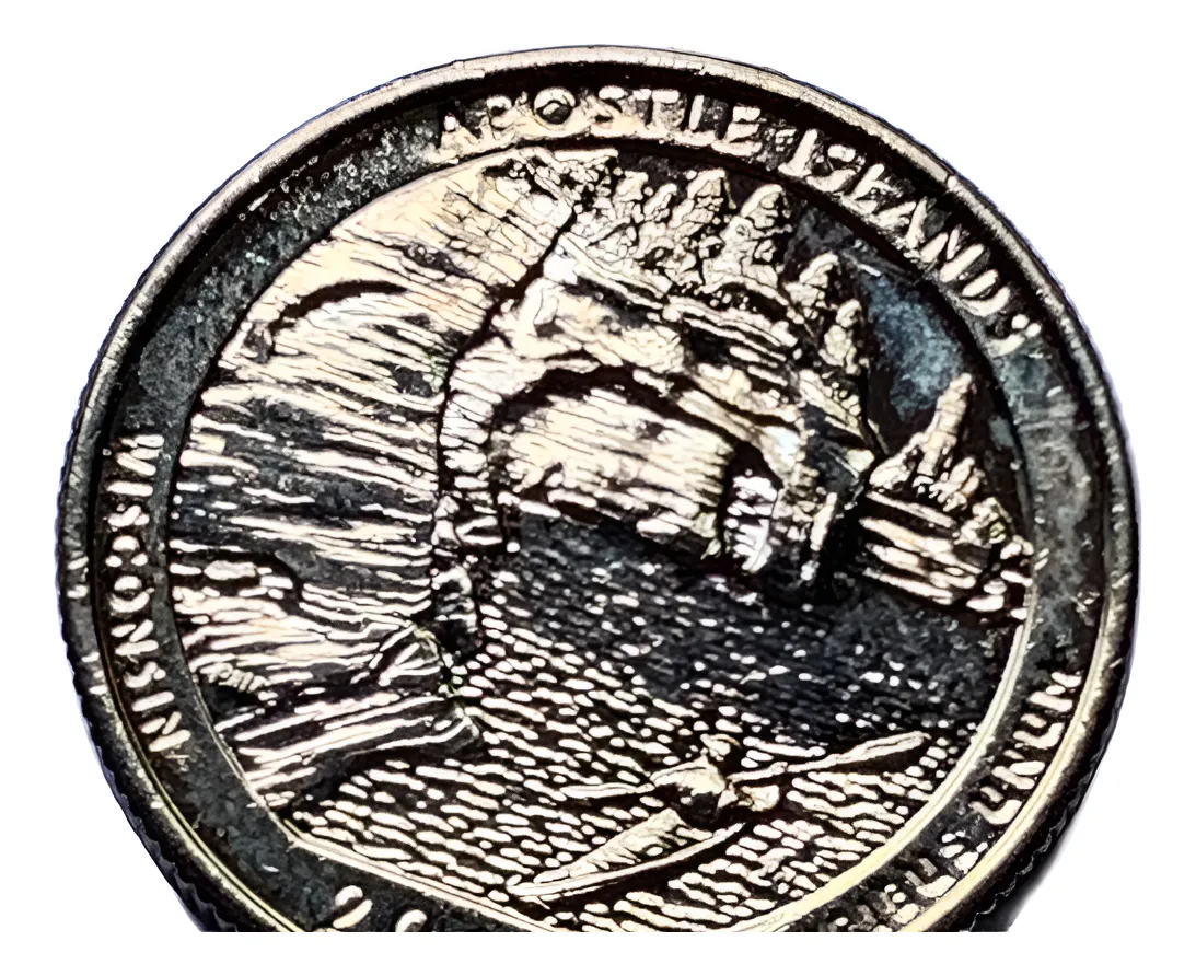 Robmar-USA-Quarter Bañado En Oro 24k-2018-N°42-Apostle Island