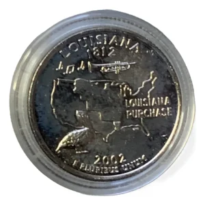 Robmar-USA-Quarter Bañado En Platino 24k-2002(d)-Lousiana