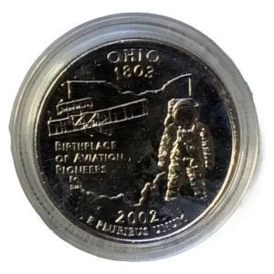 Robmar-USA-Quarter Bañado En Platino 24k-2002(d)-Ohio