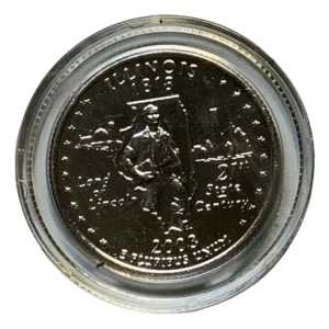 Robmar-USA-Quarter Bañado En Platino 24k-2003(d)-Illinois