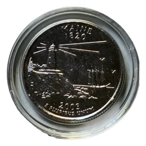 Robmar-USA-Quarter Bañado En Platino 24k-2003(d)-Maine