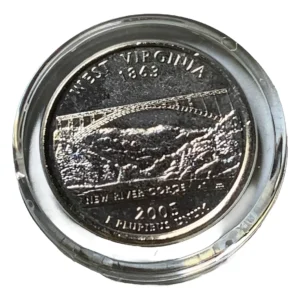 Robmar-USA-Quarter Bañado En Platino 24k-2005(d)-West Virginia