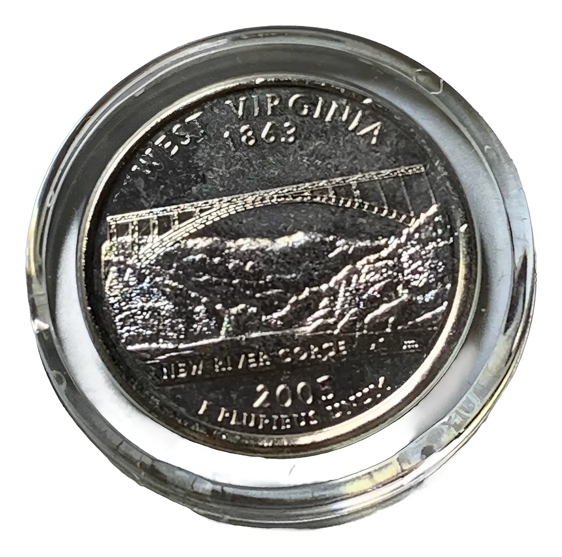 Robmar-USA-Quarter Bañado En Platino 24k-2005(d)-West Virginia