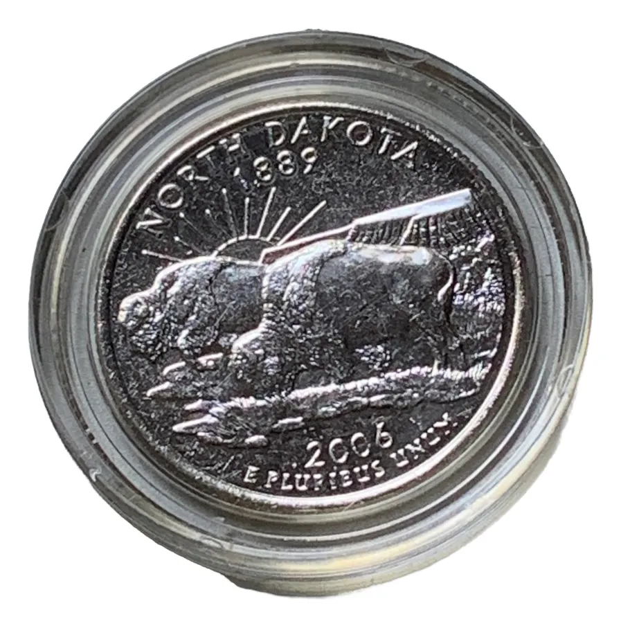 Robmar-USA-Quarter Bañado En Platino 24k-2006(d)-North Dakota