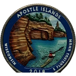 Robmar-USA-Quarter 25 Cents-2018-N°42-Parque Apostle Island