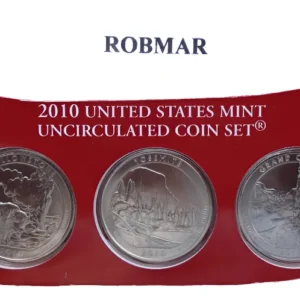Robmar-USA-Set 5 Quarter Dólar-2010(d)-Acabado Satinado-Estuche Único